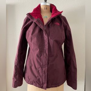 Women’s North Face plum snowboard jacket